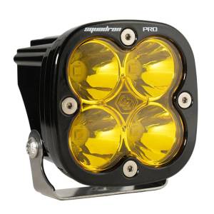 490011 | Baja Designs Squadron Pro Black Auxiliary LED Light Pod | Single, Spot Light Pattern, Amber, Universal