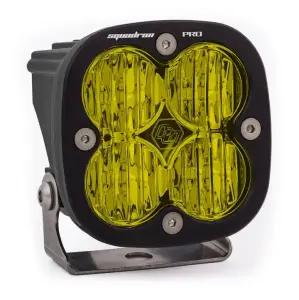 490015 | Baja Designs Squadron Pro Black Auxiliary LED Light Pod | Single, Wide Corning Light Pattern, Amber, Universal