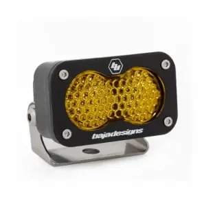 540016 | Baja Designs S2 Sport Black Auxiliary LED Light Pod | Single, Work/Scene Light Pattern, Amber, Universal