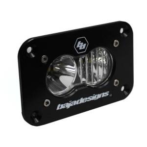 541003 | Baja Designs S2 Sport Black Flush Mount Auxiliary LED Light Pod | Single, Driving/Combo Pattern, Clear, Universal