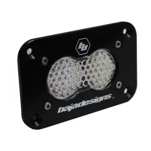 541006 | Baja Designs S2 Sport Black Flush Mount Auxiliary LED Light Pod | Single, Work/Scene Light Pattern, Clear, Universal