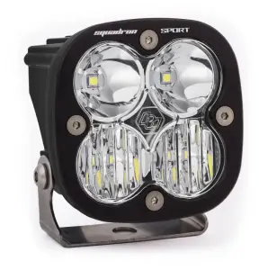 550003 | Baja Designs Squadron Sport Black Auxiliary LED Light Pod | Single, Driving/Combo Pattern, Clear, Universal