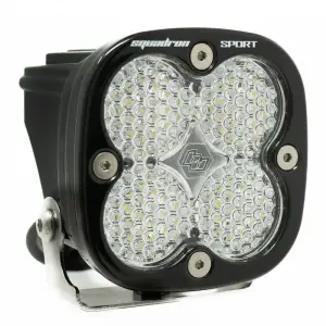 550006 | Baja Designs Squadron Sport Black Auxiliary LED Light Pod | Single, Work/Scene Light Pattern, Clear, Universal