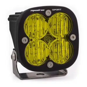 550015 | Baja Designs Squadron Sport Black Auxiliary LED Light Pod | Single, Wide Cornering Light Pattern, Amber, Universal