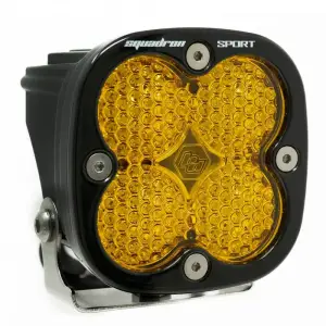 550016 | Baja Designs Squadron Sport Black Auxiliary LED Light Pod | Single, Work/Scene Light Pattern, Amber, Universal