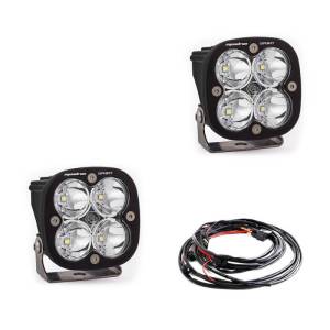 Baja Designs - 557801 | Baja Designs Squadron Sport Black Auxiliary LED Light Pod | Pair, Spot Light Pattern, Clear, Universal - Image 1