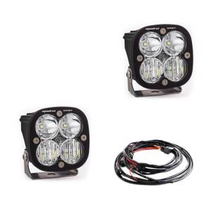 557803 | Baja Designs Squadron Sport Black Auxiliary LED Light Pod | Pair, Driving/Combo Pattern, Clear, Universal