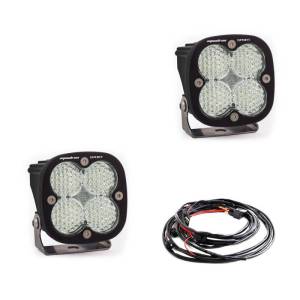 557806 | Baja Designs Squadron Sport Black Auxiliary LED Light Pod | Pair, Work/Scene Light Pattern, Clear, Universal