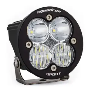 580003 | Baja Designs Squadron-R Sport Black Auxiliary LED Light Pod | Single, Driving/Combo Pattern, Clear, Universal