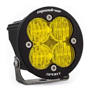 Baja Designs - 580015 | Baja Designs Squadron-R Sport Black Auxiliary LED Light Pod | Single, Wide Cornering Light Pattern, Amber, Universal - Image 1