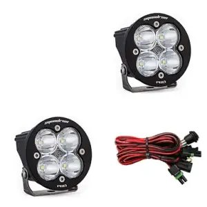 597801 | Baja Designs Squadron-R Pro Black Auxiliary LED Light Pod | Pair, Spot Light Pattern, Clear, Universal