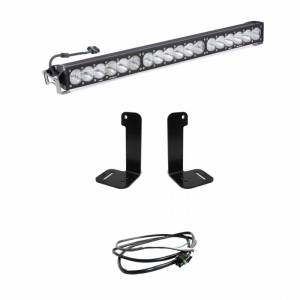 447657UP | Baja Designs OnX6+ 30 Inch Bumper LED Light Bar Kit For Jeep Gladiator JT / Wrangler JL | 2018-2022 | Driving/Combo Light Pattern, Clear, Upfitter Wiring, ONLY Fit OE Plastic Bumper