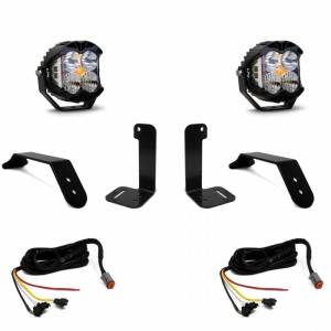 Baja Designs - 447658UP | Baja Designs LP4 Pro Bumper LED Light Kit For Jeep Gladiator JT / Wrangler JL | 2018-2022 | Driving/Combo Light Pattern, Clear, Upfitter Wiring, With OE Plastic Bumper - Image 1