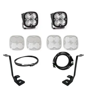 Baja Designs - 447696UP | Baja Designs Squadron Pro A-Pillar LED Light Pod Kit For Ford F-150 | 2021-2022 | Spot Light Pattern, Clear, Upfitter Wiring - Image 1