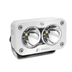 480001WT | Baja Designs S2 Pro White LED Auxiliary Light Pod | Single, Spot Light Pattern, Clear, Universal