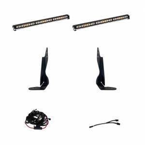 447854 | Baja Designs S8 Dual 30 Inch Grille LED Light Bar Kit For GMC Sierra 2500 HD / 3500 HD | 2020-2022 | Driving/Combo Light Pattern, Clear