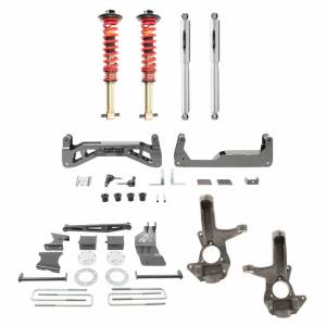 150203TPC | Belltech 7-9 Inch Complete Lift Kit with Trail Performance Coilovers & Shocks (2016-2018 Silverado, Sierra 1500 2WD/4WD | OEM Stamped Steel / Aluminum Control Arms)