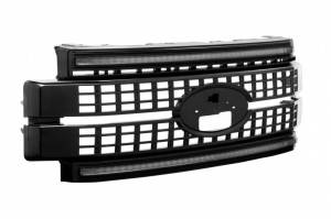 XBG06 | Morimoto XGB LED DRL Light Grille For Ford Super Duty | 2017-2019 | Paintable Black, Amber DRL