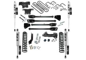 K166FX | Superlift 4 Inch 4-Link  Suspension Lift Kit With Fox 2.0 Resi Shocks (2017-2022 F250, F350 Super Duty 4WD | Diesel)