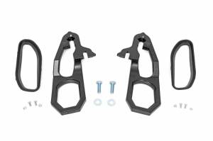 Rough Country - RS185 | Rough Country Tow Hook Brackets For Ram 1500 4WD | 2019-2021 | Hooks & Bezel Combo - Image 1