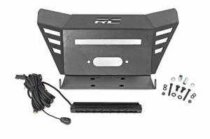 92078 | Rough Country Winch Mount With 10 Inch Slimline LED Light Bar For Honda Pioneer 520 (SXS520M2) | 2022-2023 | Mount Only