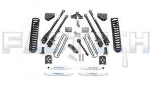 2005-2007 Ford F250 4WD with Factory Overload 6 Inch 4 Link System with Coils & Performance Shocks