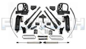 2005-2007 Ford F350 4WD 8 Inch 4 Link System with Black 4.0 Coilovers& Dirt Logic Rear Shocks