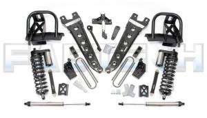2008-2010 Ford F250 4WD 6 Inch Radius Arm System with Black 4.0 Coilovers& Dirt Logic Rear Shocks