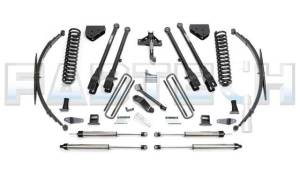 2008-2011 Ford F250/350 4WD 8 Inch 4 Link System with Coils & Rear Lf Sprngs & Black Dirt logic Shocks