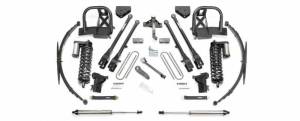 2011 Ford F350 4WD 10 Inch 4 Link System with Black 4.0 Coilovers & Dirt Logic Rear Shocks