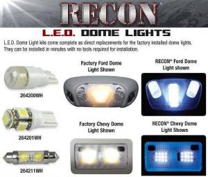 264166 | Recon LED Dome Light Replacement Set (2005-2014 Mustang)