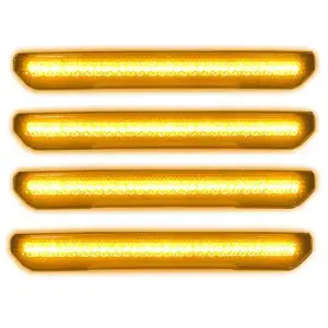 Recon Truck Accessories - 264230BK | Recon Fender Lenses w/ 4 Amber LED Lights in Smoked with Black Trim (2020-2024 Sierra 2500, 3500) - Image 1