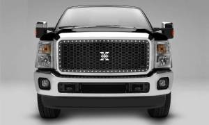 7715461 | T-Rex Laser X Series Grille | Laser Cut Pattern | Mild Steel | Black | Chrome Studs | 1 Pc | Insert