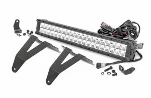 Rough Country - 70780 | Rough Country 20 Inch LED Light Bar & Bumper Kit For Ram 1500 | 2019-2023 | Chrome Series With White DRL - Image 1