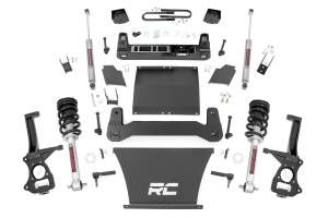 26632 | Rough Country 6 Inch Lift Kit For GMC Sierra 1500 2/4WD | 2019-2024 | 4.3L, 5.3L, 6.2L Engine; Factory Mono-leaf Spring, N3 Struts With Rear N3 Shocks