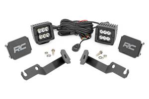 Rough Country - 71087 | Rough Country LED Ditch Light Kit For Toyota Tacoma | 2005-2015 | Black Series With Spot Beam - Image 1