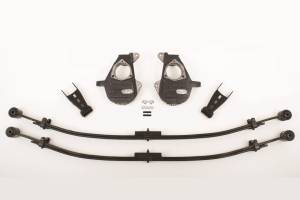 34100 | McGaughys 2 Inch Front / 4 Inch Rear Lowering Kit 2014-2016 GM 1500 Trucks w/ Factory Cast Steel Control Arms