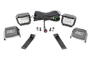 Rough Country - 70082 | Rough Country LED Ditch Light Kit For Jeep Cherokee KL | 2014-2021 | 3 Inch Osram Wide Angle Series - Image 1