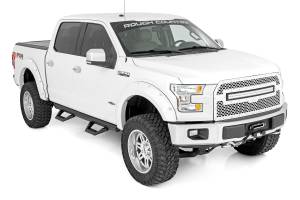 51008A | Rough Country SRX2 Adjustable Aluminum Step (2015-2024 F150 2WD/4WD | 2017-2022 F250, F350 Super Duty 2WD/4WD)