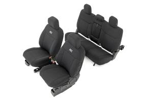 Rough Country - 91056 | Rough Country Neoprene Front Bucket And Rear Bench With Armrest Seat Covers For Ford Ranger | 2019-2023 - Image 1