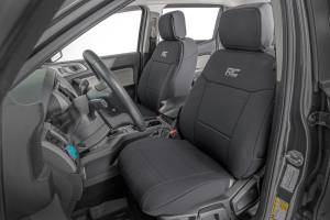 Rough Country - 91056 | Rough Country Neoprene Front Bucket And Rear Bench With Armrest Seat Covers For Ford Ranger | 2019-2023 - Image 3