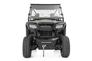 Rough Country - 92079 | Rough Country Winch Mount With 10 Inch Slimline LED Light Bar For Honda Pioneer 520 (SXS520M2) | 2022-2023 | With Mount & RS4500S Winch - Image 2