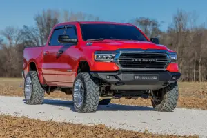 Rough Country - 10808ATH | Rough Country High Clearance Front Bumper With LED Lights & Skid Plate For Ram 1500 | 2019-2023 | With Tow Hooks - Image 6