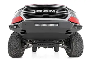 Rough Country - 10808ATH | Rough Country High Clearance Front Bumper With LED Lights & Skid Plate For Ram 1500 | 2019-2023 | With Tow Hooks - Image 5