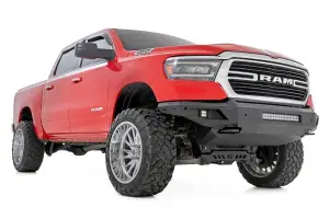 Rough Country - 10808ATH | Rough Country High Clearance Front Bumper With LED Lights & Skid Plate For Ram 1500 | 2019-2023 | With Tow Hooks - Image 3