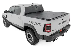 Rough Country - 49320550 | Rough Country Hard Tri-Fold Flip Up Tonneau Bed Cover For Ram 1500 (2019-2025) / 1500 TRX (2021-2025) | 5' 7" Bed Without RamBox Storage - Image 8