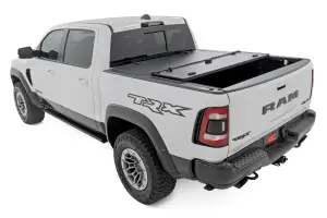 Rough Country - 49320550 | Rough Country Hard Tri-Fold Flip Up Tonneau Bed Cover For Ram 1500 (2019-2025) / 1500 TRX (2021-2025) | 5' 7" Bed Without RamBox Storage - Image 9