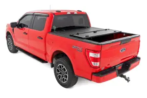 Rough Country - 49220550 | Rough Country Hard Tri-Fold Flip Up Bed Cover (2015-2020 F150 Pickup 2WD/4WD | 5'7" Bed) - Image 9