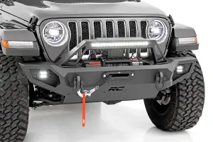 Rough Country - 10585 | Rough Country Front Winch Bumper With LED Lights For Jeep Gladiator JT/Wrangler 4xe, JK, JL | 2007-2023 - Image 2