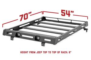 Rough Country - 10615 | Jeep Roof Rack System w/ Black-Series LED Lights (07-18 JK) - Image 3